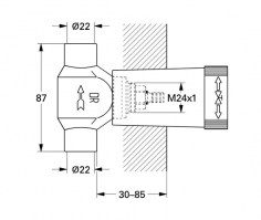 CUERPO EMPOTRADO LLAVE PASO GROHE